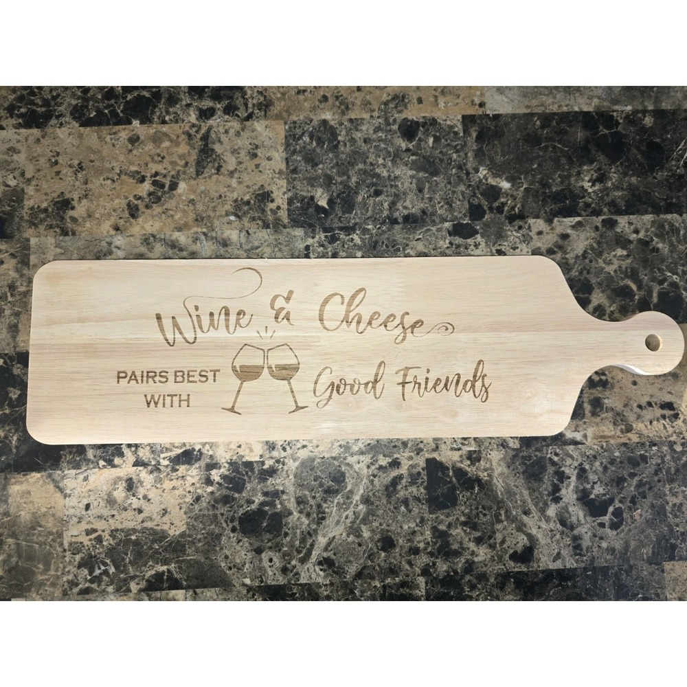 Handmade Bamboo Charcuterie Board Personalized Cutting Board 4.5x16 Brown